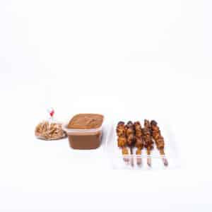Sate ayam yakitori (5 stuks) met satesaus